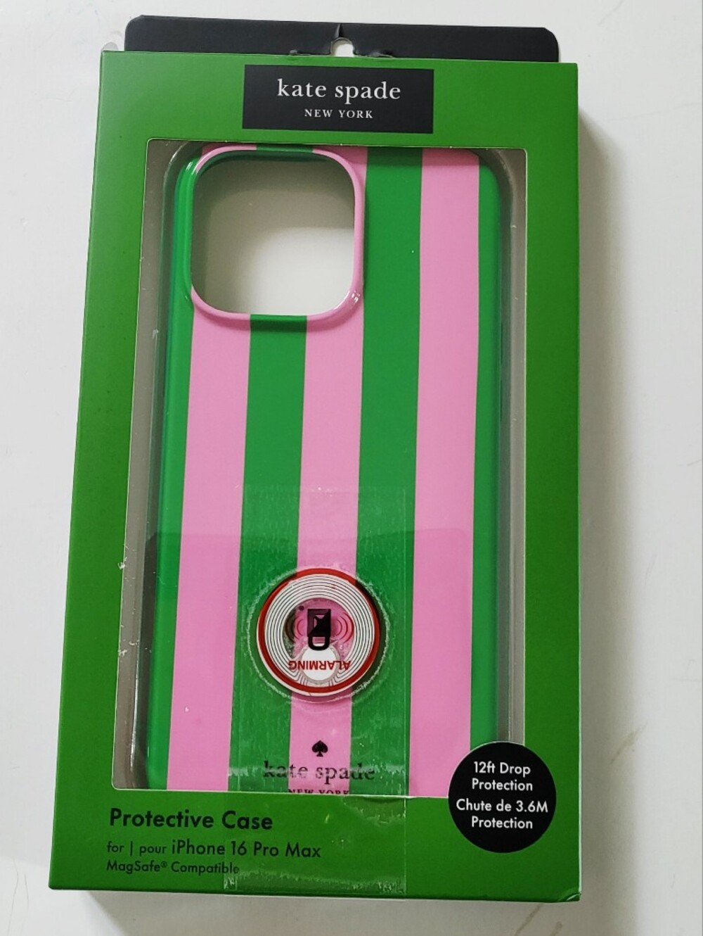 KATE SPADE iPhone 16 PRO Max case Pink Green Colorblock